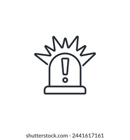 Siren icon. vector.Editable stroke.linear style sign for use web design,logo.Symbol illustration.