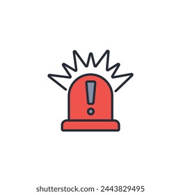 Siren icon. vector.Editable stroke.linear style sign for use web design,logo.Symbol illustration.
