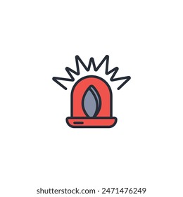 Siren icon. vector.Editable stroke.linear style sign for use web design,logo.Symbol illustration.