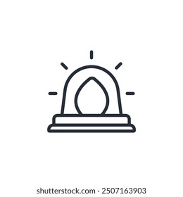 siren icon. vector.Editable stroke.linear style sign for use web design,logo.Symbol illustration.