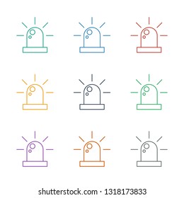 siren icon white background. Editable line siren icon from casino. Trendy siren icon for web and mobile.