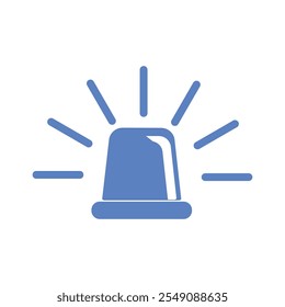 siren icons, alarm siren. Emergency alert, police siren icon, symbols. Vector illustration.