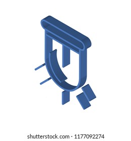Siren isometric left top view 3D icon