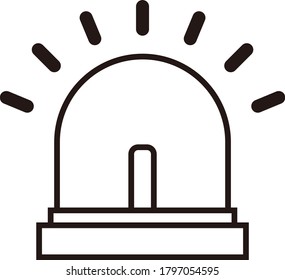Sirenenlampe einzeln auf Vektorgrafik