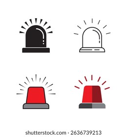Siren Light Icon Illustration Symbol Element
