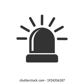 Siren light icon symbol shape. Flasher attention logo sign. Vector illustration image. Isolated on white background.