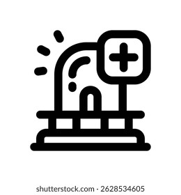 siren line icon. Clean and minimalist vector icon for websites, mobile apps, presentations, and logos. Fully scalable and customizable for any project.