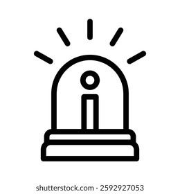 siren line icon illustration vector graphic. Simple element illustration vector graphic, suitable for app, websites, and presentations isolated on white background