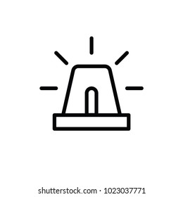 Siren line icon, outline icon style, linear pictogram icon