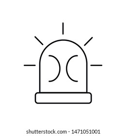 Siren line icon, outline icon style. Vector graphics, a linear pattern on a white background, eps 10.