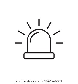 Siren line icon, outline icon style, linear pictogram icon