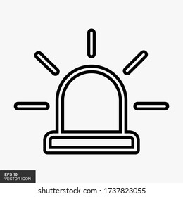 Siren line icon, outline icon style, linear pictogram icon, fire siren icon