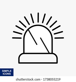 Siren line icon, outline icon style, linear pictogram icon, fire siren icon