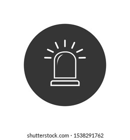 Siren line icon symbol, modern flat. Vector