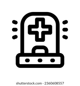 icono de la línea de sirena. icono vector para tu sitio web, móvil, presentación y diseño de logotipo.