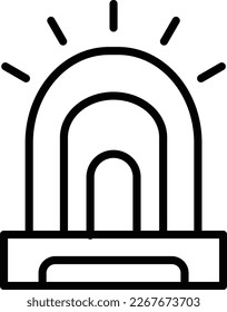 Diseño de iconos de la línea Siren
