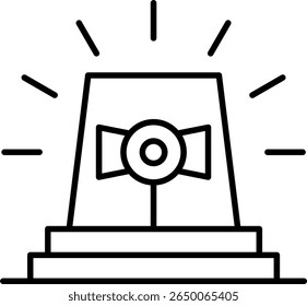 Design de ícone de vetor de linha de sirene
