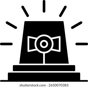 Design de ícone de vetor de linha de sirene