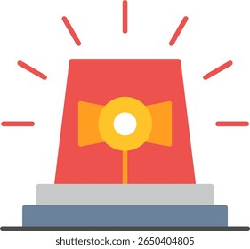 Design de ícone de vetor de linha de sirene