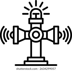 Siren novo criativo ícone design vetor