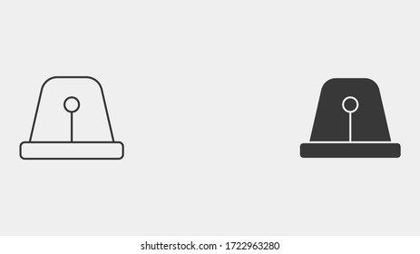 Siren outline and filled vector icon sign symbol