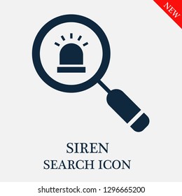 Siren search icon. Editable Siren search icon for web or mobile.