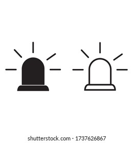 Siren set, icon vector illustration symbol