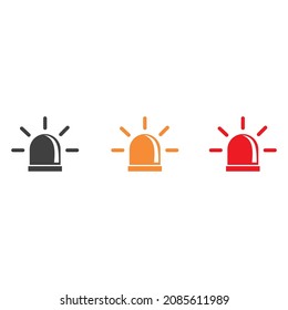 siren set icon vector illustration sign