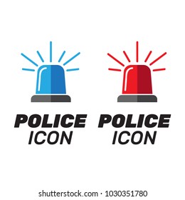 Siren set. Police flasher or ambulance flasher. Siren police light vector