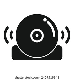 Siren signal sos icon simple vector. Call number. Precaution support accident