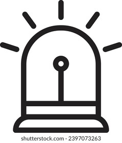 Siren single vector line icon