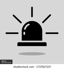 Siren symbol vector icon. on white background