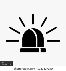 Siren Symbol Vektor Symbol. auf weißem Hintergrund