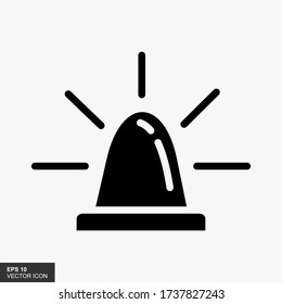 Siren symbol vector icon. on white background