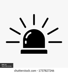 Siren symbol vector icon. on white background