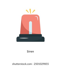 Siren Vector Flat Icon Design illustration Symbol on White background EPS 10 File 