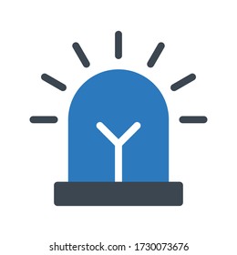 siren vector glyph color icon 