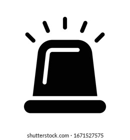 siren vector glyph flat icon 