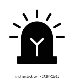 siren vector glyph flat icon 