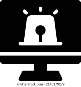 siren vector glyph flat icon