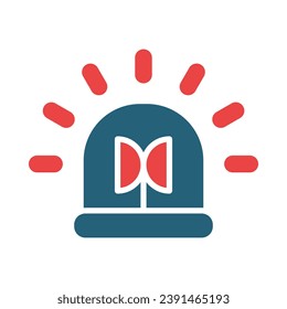 Siren Vector Glyph Two Color Icon For Personal And Commercial Use.
