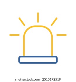 Siren vector icon. Alarm sign. Ambulance symbol. Special flashers of emergency dept department. Security sign. Graph symbol for your web site design, logo, app, UI