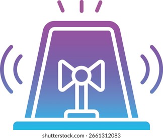 Sirene, Vektorsymbol. Kann für Druck-, Mobil- und Web-Anwendungen verwendet werden.