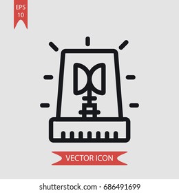 Siren vector icon, illustration symbol