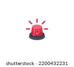 Siren vector isolated emoji icon. Siren emoticon