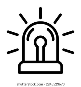 Siren Vector Line Icon Design