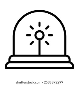 Siren Vector Line Icon Design