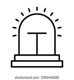 Siren Vector Line Icon Design