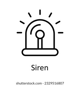 Ilustración de diseño de iconos del contorno del vector de alarma. Símbolo médico y de salud sobre fondo blanco archivo EPS 10