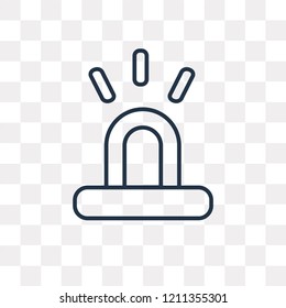 Siren vector outline icon isolated on transparent background, high quality linear Siren transparency concept can be used web and mobile